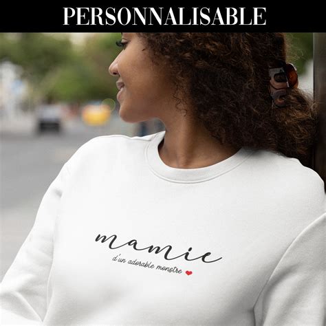 Sweat Mamie Monstres Personnalisable Le Cadeau Parfait Assortis Moi