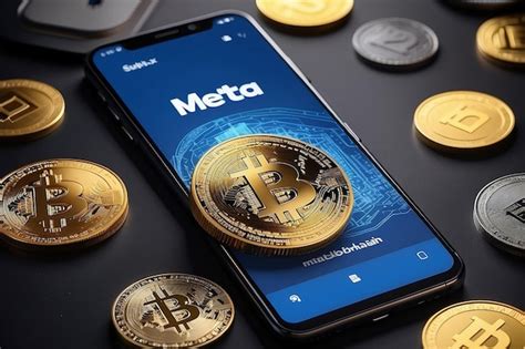 Premium Photo Metaverse Coin Crypto Currency Blockchain Concept Meta