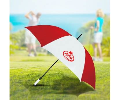 60 Inch Arc Custom Printed Manual Fiberglass Golf Umbrellas Custom