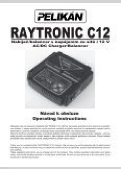 Raytronic C12 Manual RCM Pelikan