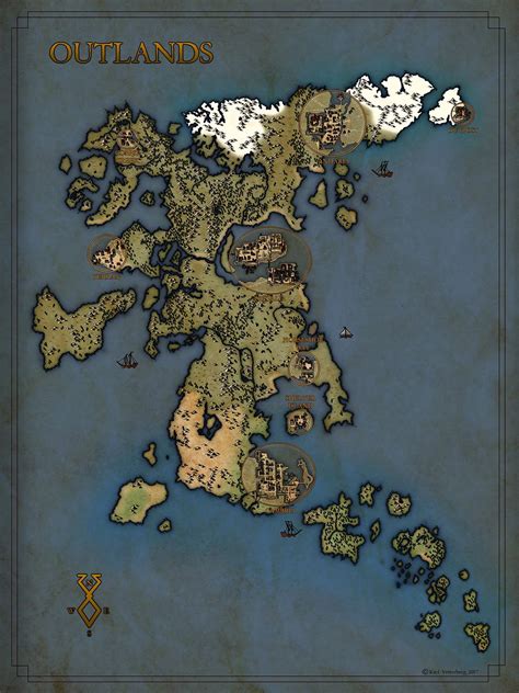 Outlands is a larger fantasy map... - Traditional Maps