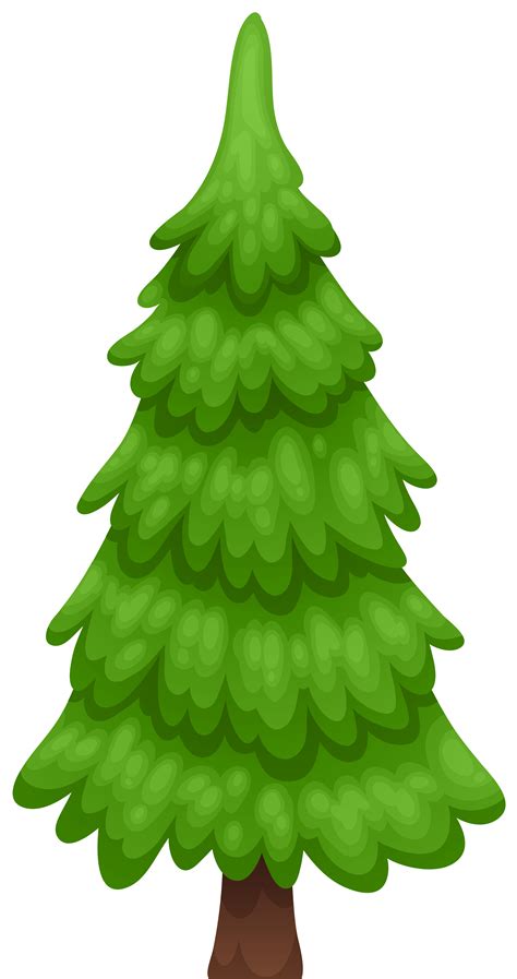 Pine Tree Cartoon PNG Clip Art Image | Gallery Yopriceville - High ...