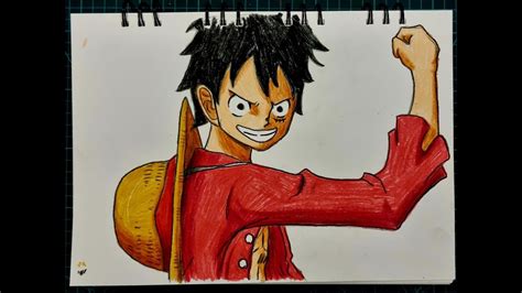 Belajar Lukis Anime Monkey D Luffy How To Draw Monkey D Luffy Youtube