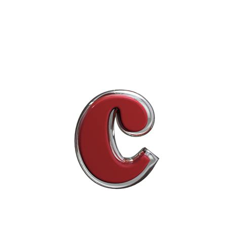 Letter C 3d Rendering Red Color 11577365 Png