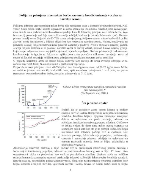 DOCX Folijarna Primena Uree Nakon Berbe Kao Mera Kondicioniranja