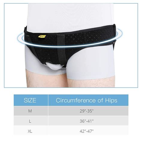 Hernia Support Belt for Men - Adjustable Waist Strap, 2 Removable ...