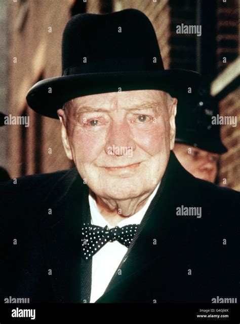 Portrait Of Sir Winston Churchill 1963 Stock Photo Alamy