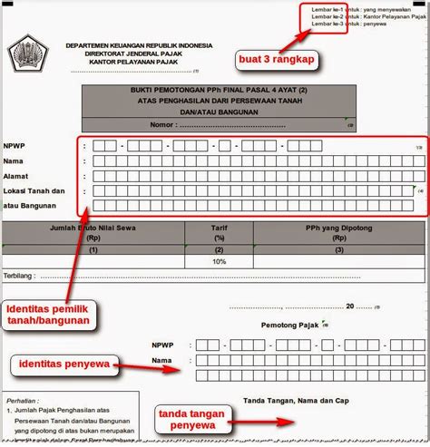 Catatan Hardiani PPh Final Atas Persewaan Tanah Dan Atau Bangunan