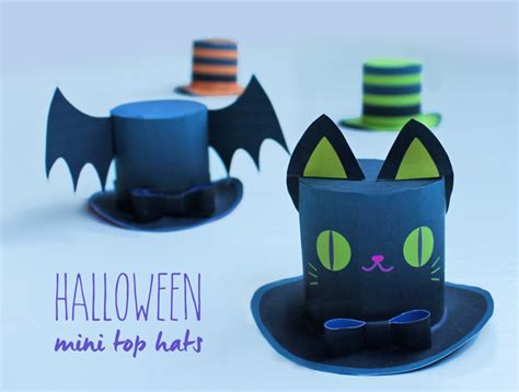 Cute Halloween Mini Top Hat 4 Diy Printable Easy To Make