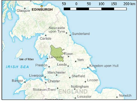 Location Of Yorkshire Dales National Park In Northern England Contains