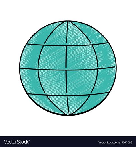 Isolated Global Sphere Design Royalty Free Vector Image