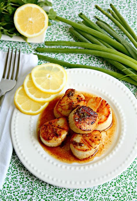 Pan Seared Scallops Recipe Browned Butter Sauce Cooking Blog