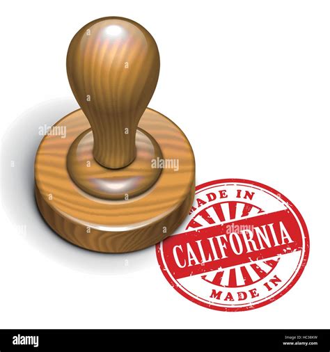 illustration of grunge rubber stamp with the text made in California ...