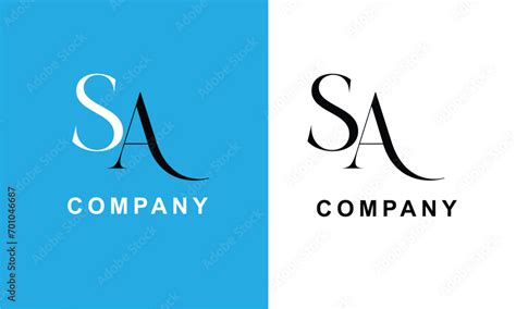 minimal  unique sa letter logo  business  corporate identity