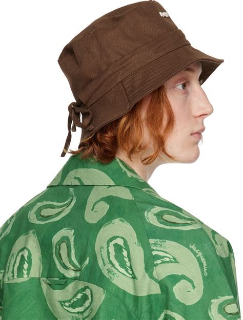 Jacquemus Brown Le Raphia Le Bob Gadjo Bucket Hat Jacquemus