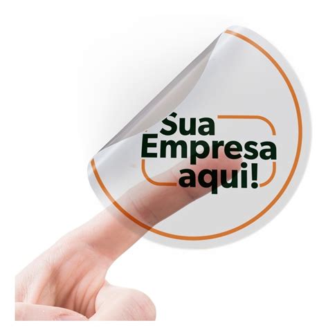 100 Adesivos Transparente Em Vinil Personalizado 6x6 Cm Mercado Livre