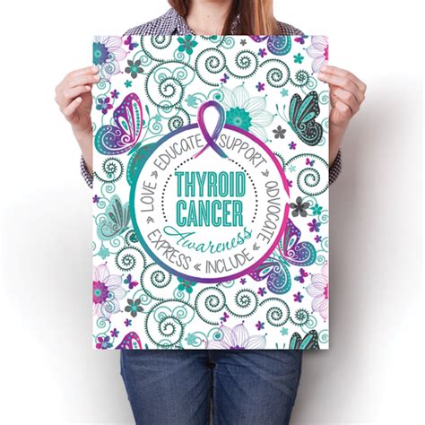 Thyroid Cancer - Butterfly Pattern – InspiredPosters