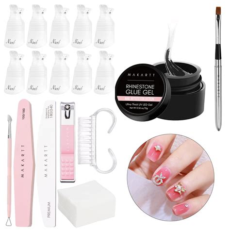 Amazon Makartt Nail Rhinestone Glue Gel With Brush Pen Set Bundle