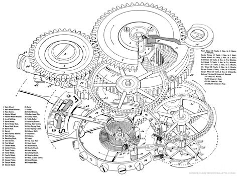 Elgin Pocket Watch Diagram