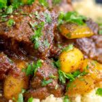 Moroccan Lamb Tagine With Dates Almonds Krumpli