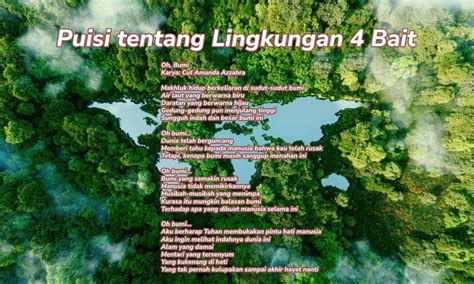 15 Contoh Puisi Tentang Lingkungan Dan Alam Penuh Makna