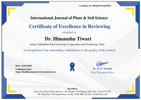 Pdf International Journal Of Plant Soil Science Certificate Of