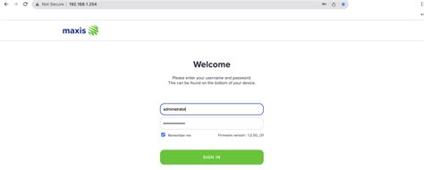 Maxis Home Fibre Internet Router Administrators Password And