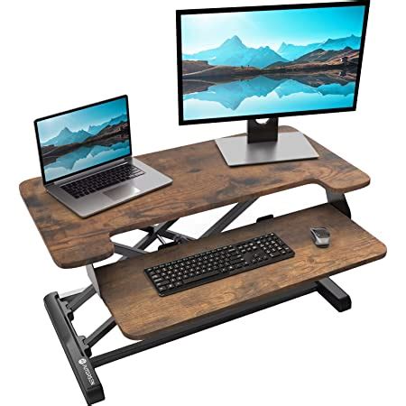 Lubvlook Standing Desk Converter 36 91 5cm Wide Height Adjustable Sit