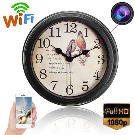 Wifi Wireless Wall Clock Camera Full Hd K P Round Table Clock Ip