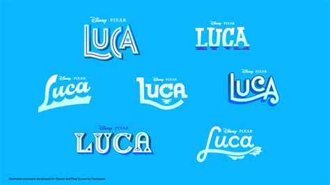 Distintas versiones tipográficas para Luca, lo último de Disney Pixar ...