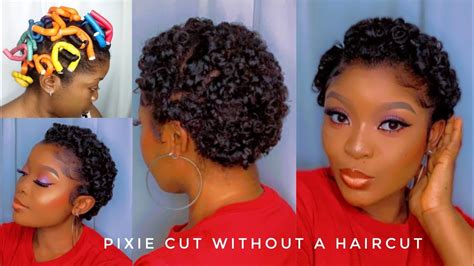 Wow Flexi Rod Set On Relaxed Hair Pixie Cut Youtube