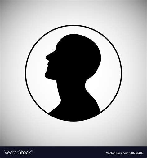 Human head silhouette Royalty Free Vector Image