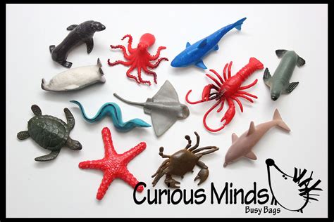 Ocean Sea Life Animal Figurines - Mini Animal Action Figures Replicas ...