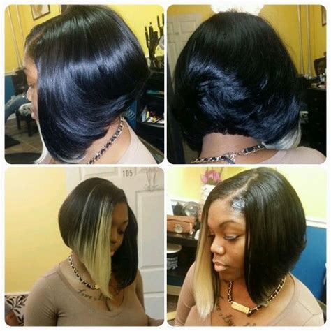 Quick weave Bob small leave out!#bobjunkie# | Bob hairstyles, Quick weave bob, Medium length bobs