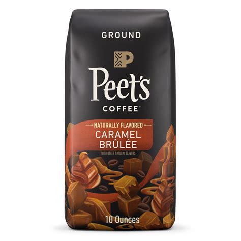 Peet's Coffee Caramel Brûlée Flavored Coffee, Ground, 10 oz Bag ...