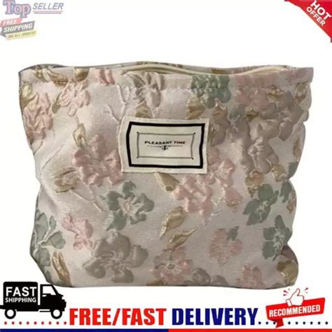 Sac Cosm Tique En Relief Fleurs Grande Capacit Sac De Rangement Simple