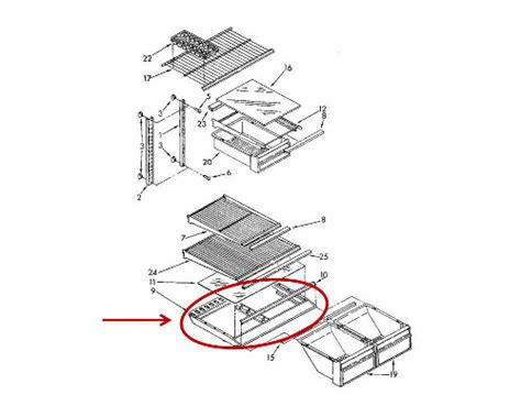 Whirlpool Part WP2151749 Crisper Drawer Shelf Frame Cover Glass Not