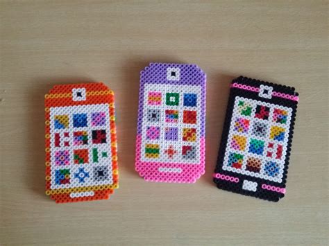 DIY Perler Bead Cell Phone Designs