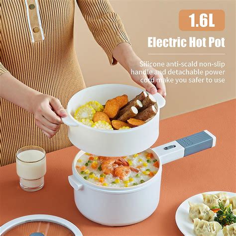 1 6l Electric Hot Pot Electric Cooker Skillet Non Stick Rapid Noodles