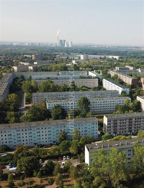 Luftbild Halle Saale Plattenbau Hochhaus Wohnsiedlung Ortsteil