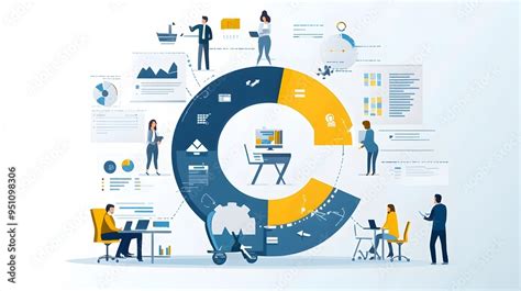 Detailed infographic showcasing the cyclical flow of the Agile project ...