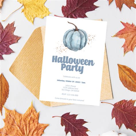 Digital Halloween Party Invitation, Electronic Halloween Evite, Modern ...