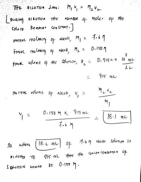 Solved How Many Milliliters Of A 7 6 M NaOH Solution Are Needed To