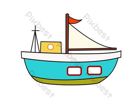 Drawing Blue Steamship Illustration PNG Images PSD Free, 55% OFF