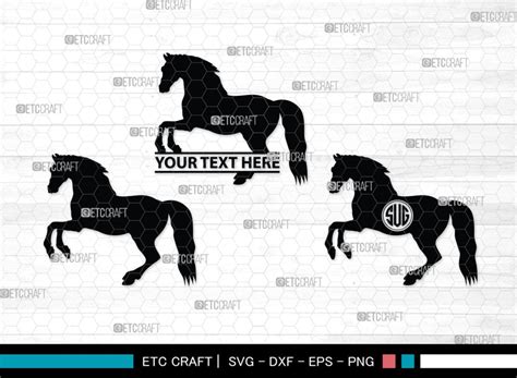 Horse Monogram, Horse Silhouette, Horse SVG, Horse Racing Svg, Horse ...