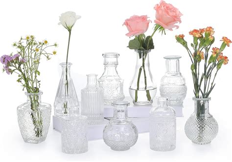 Amazon Mmondod Bud Vases Set Of Clear Glass Vases For