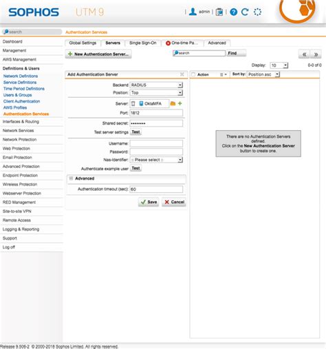 Sophos Utm Multi Factor Authentication Mfa Fa