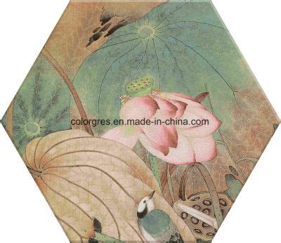 China Garden Decoration Injected Lotus Flower Design Hexagon Polygon