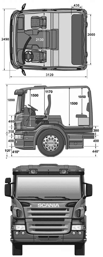 Car Blueprints Scania 300 500 Series Cp28 31 Crew Cab Blueprints