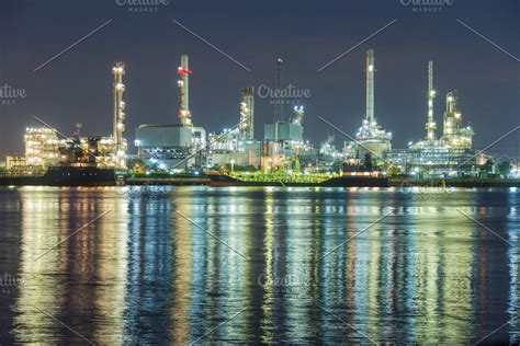 Refinery at night stock photo containing refinery and oil | Photography ...